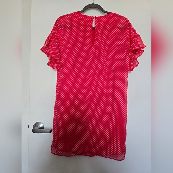 Red Polka Dot Mini Dress - Picture 2 of 4